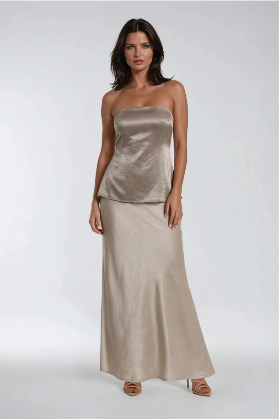 Satin Midi Skirt